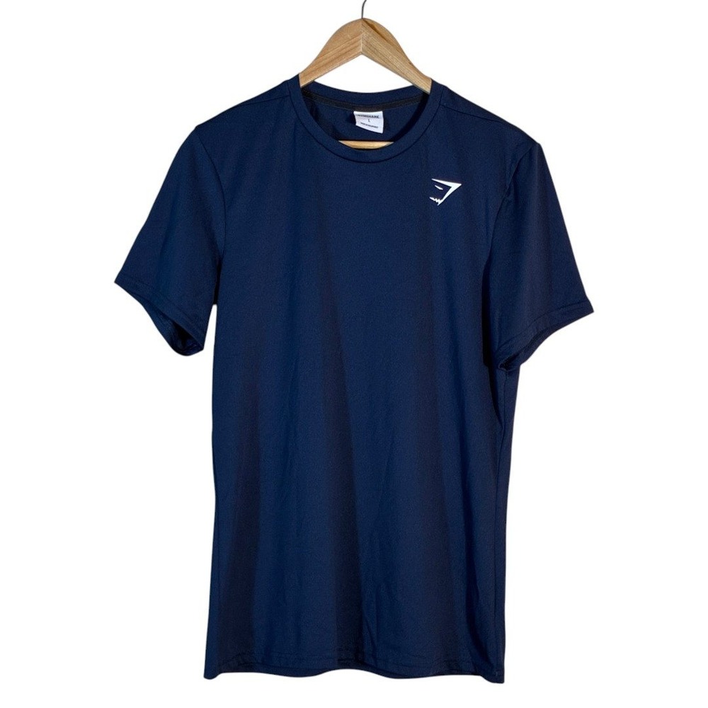 Gymshark Navy Blue Logo Short Sleeve Tee